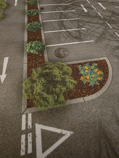 Realistic Car Park Play Mat – 1:64 Scale