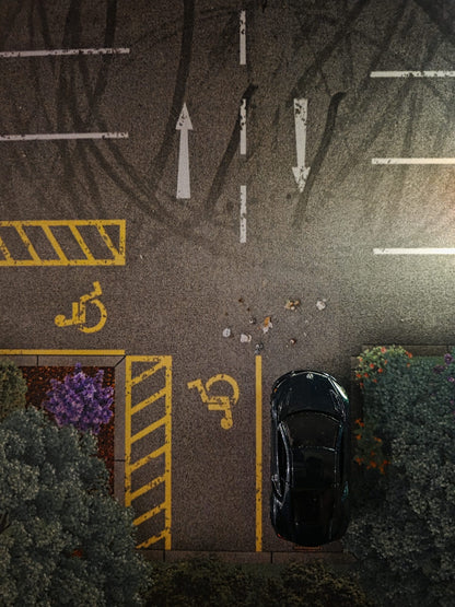 Realistic Car Park Play Mat – 1:64 Scale